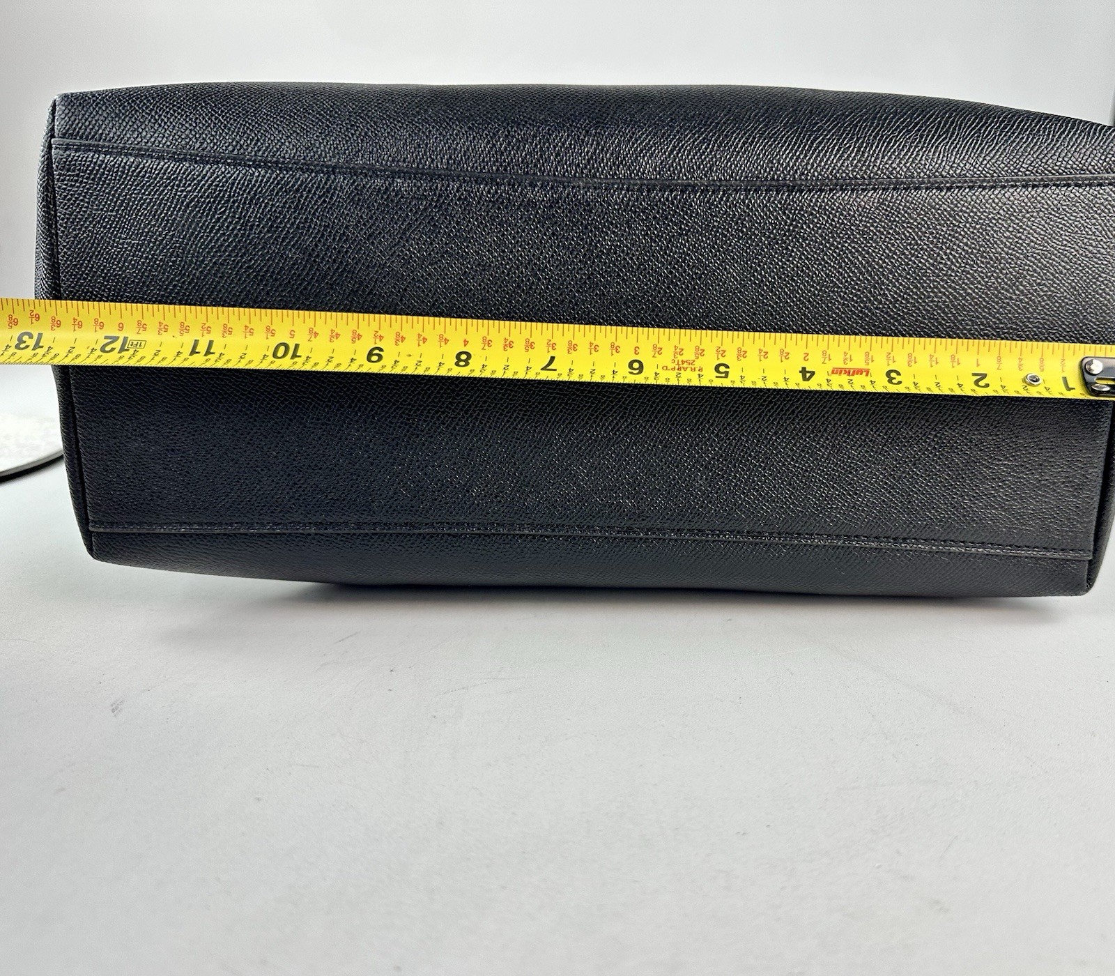 COACH Gallery Tote Shoulder Bag Black Crossgrain Leather w/ Gold Hardware F79608