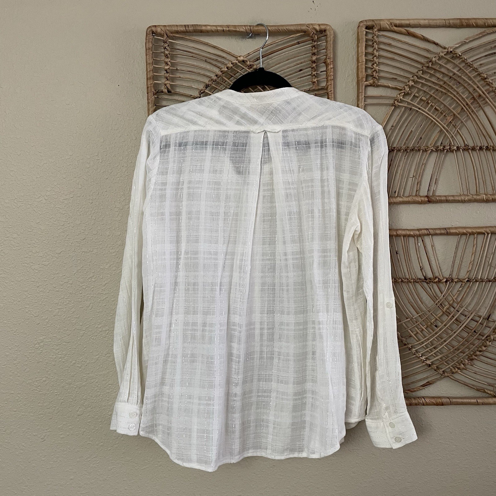 Rebecca Taylor Striped Pintuck Blouse Tunic Beachy Coastal Softgirl Sz 8 B1
