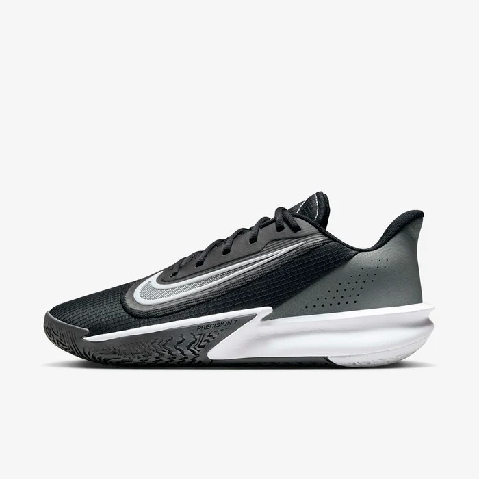 Nike Precision 7 Basketball Shoes Sneakers Black White Grey Men’s 10 FN4322-005