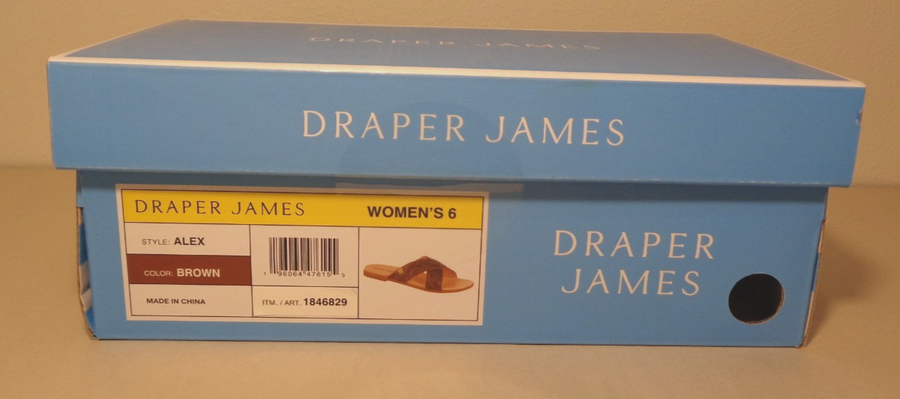 Draper Size 6 M / ALEX / Brown / Raffia Woven Sandals / New Women’s Shoes