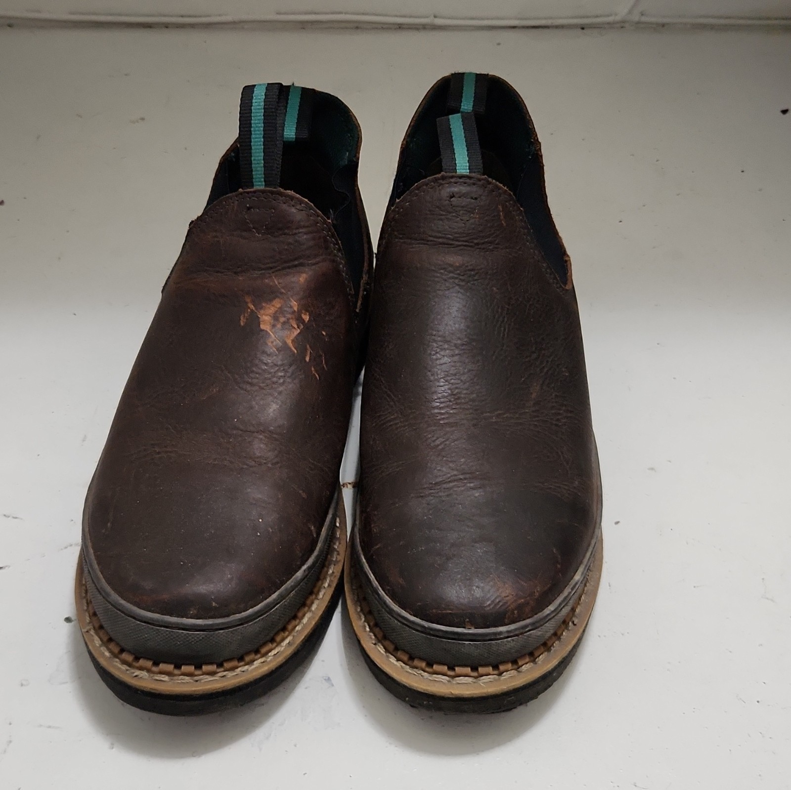 Georgia Boot Giant Romeo GR262 Men’s 12W Brown Leather Slip-On Oil Resistant