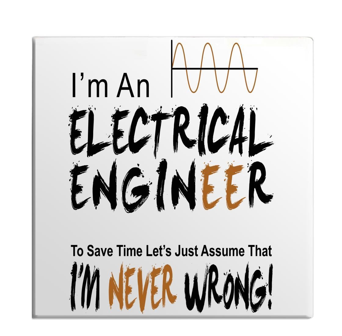 Electrical Engineer Never Worng Teacher Joke Art Refrigerator Fridge Magnet