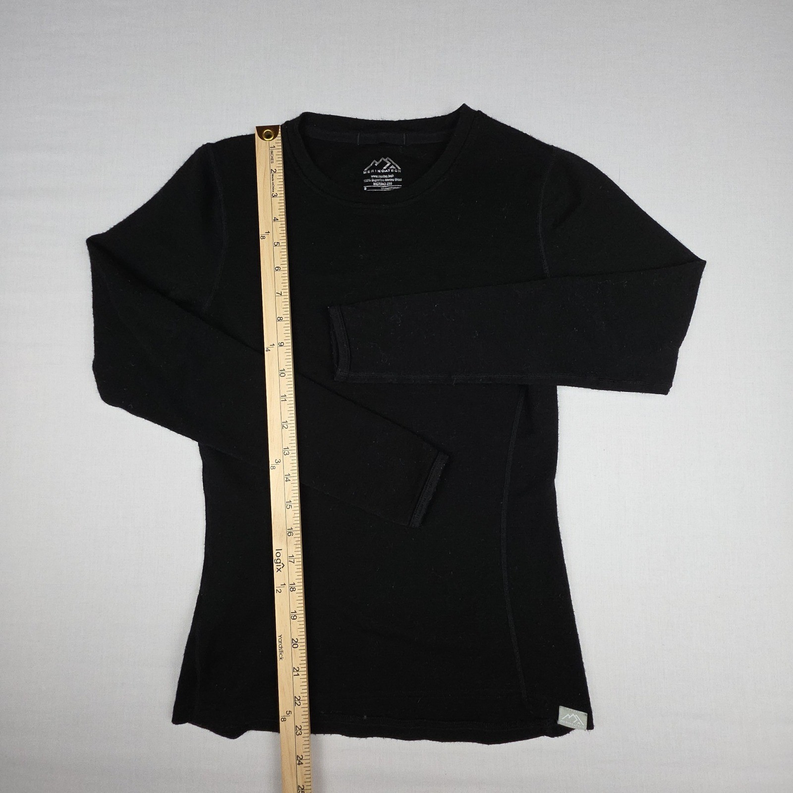 Merino.tech Merino 250 Base Layer Top Women Small Black 100% Merino Wool