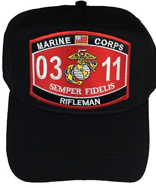 USMC MARINE CORPS 0311 RIFLEMAN HAT CAP VETERAN MOS SEMPER FI GRUNT INFANTRY