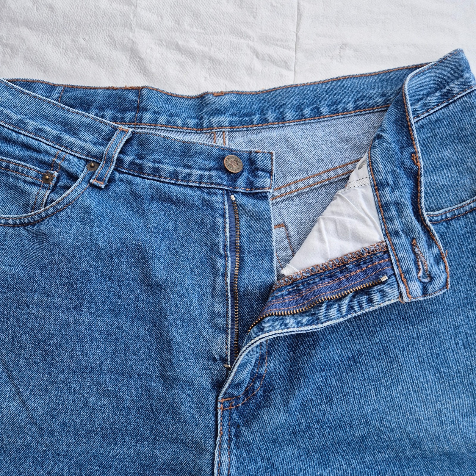 Lee Cooper Mens Regular Fit Straight Jeans Blue Denim W36 L32 Cotton Vintage
