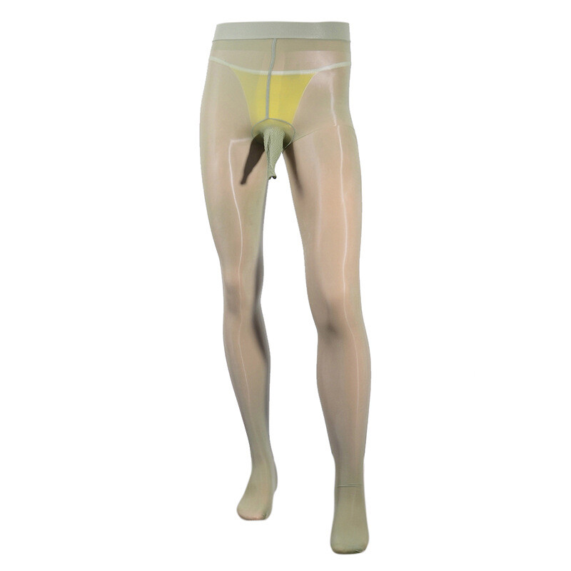 Men Soft Stocking Pantyhose Soft Black Ultra-thin Glossy Shiny Tights New