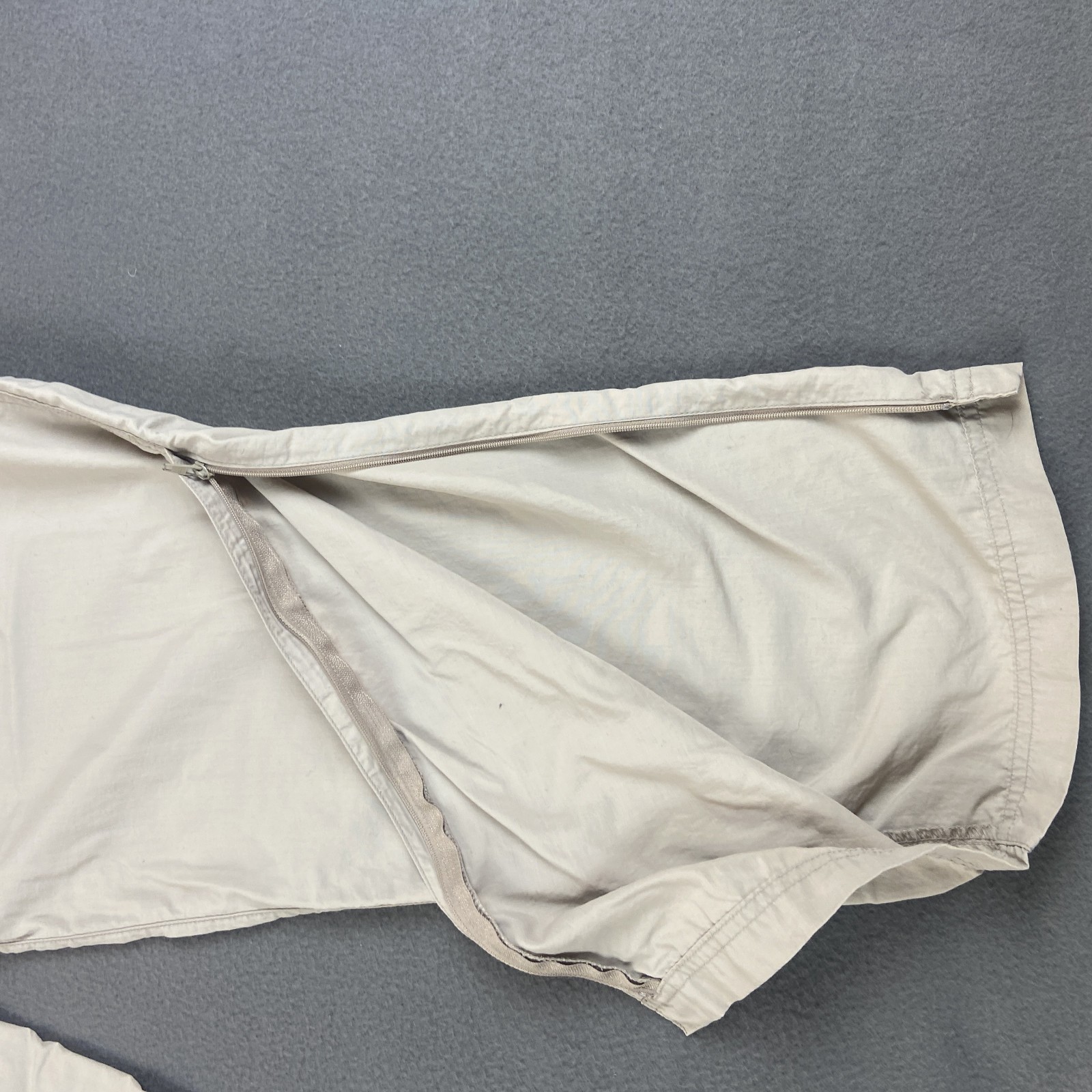 REI Pants Mens Large Beige Convertible Cargo Hiking UPF 50+ Workwear Belted