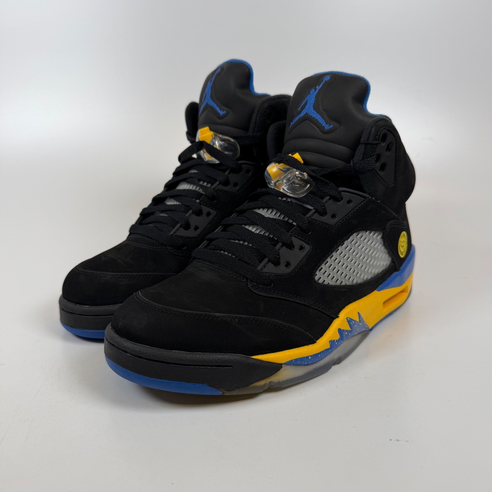 Jordan 5 Retro Shanghai Shen Black Varsity Royal Maize 136027-089 Mens Size 9