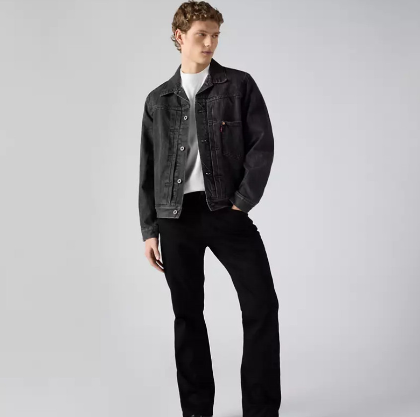 Levi’s 527™ Slim Bootcut Men’s Jeans, Native Cali – Black | NEW