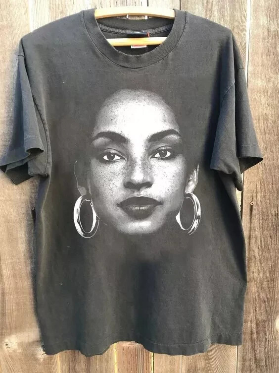 Vintage 90s Sade Adu Shirt, Sade Rap Hip Hop 90 Unisex T Shirt Charcoal KH9918