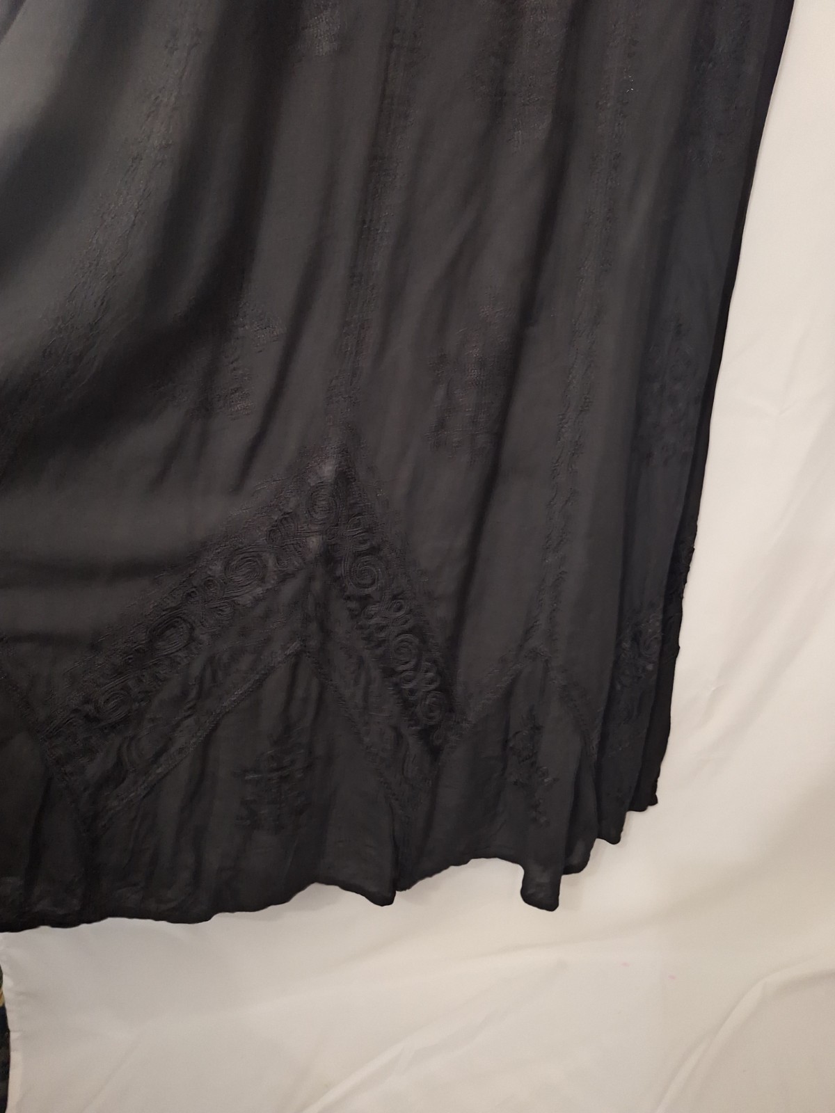 Holyclothing Embroidered Boho Maxi Dress Sz XL/1X Black Whimsigoth Cottagecore