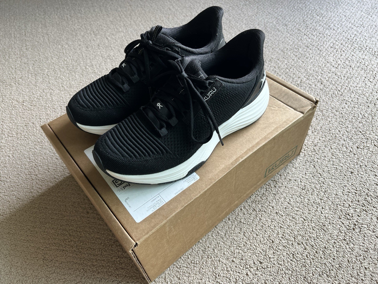 Kuru Atom 2 Mens Shoes 8 Wide Black – Good Condition!