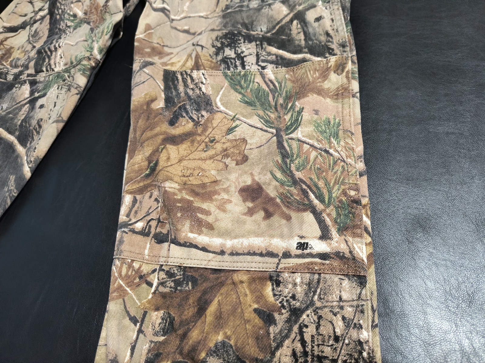 Wrangler Mens Camo Pants Real Tree Double Knee Hunting Fishing VTG 38×32