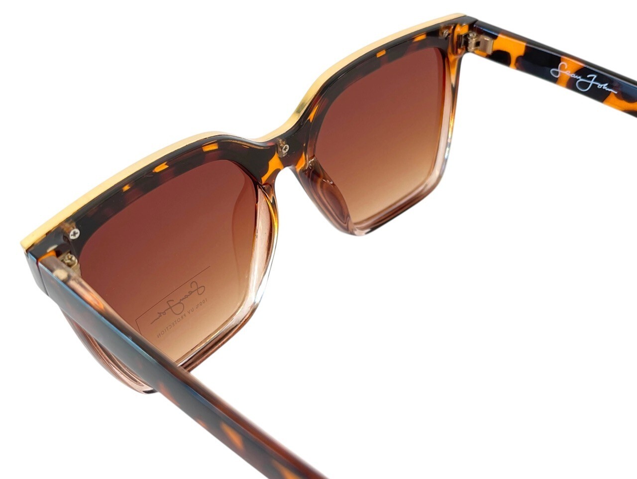 Sean John Tortoise & Gold Designer Style Sunglasses Brown Gradient UV Lenses NWT