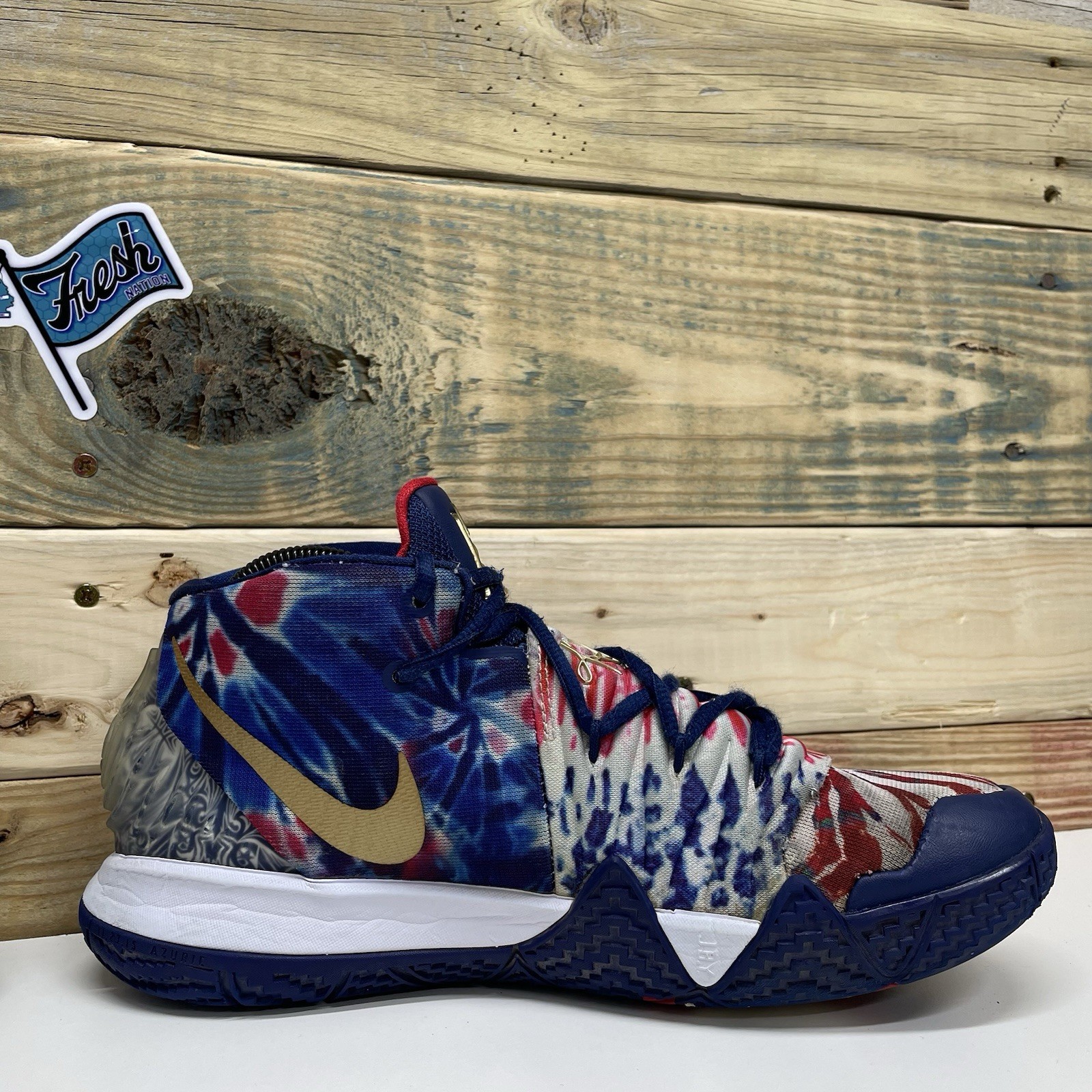 Nike Kybrid S2 “What The” USA Basketball Shoes Men’s Sz 8.5 Tie Dye Gold No Tag