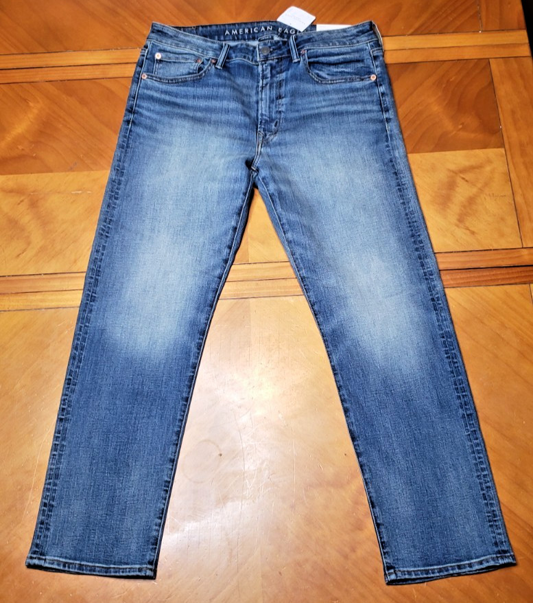 American Eagle AirFlex Original Straight Men’s Jeans Size 33x 30 Medium Wash