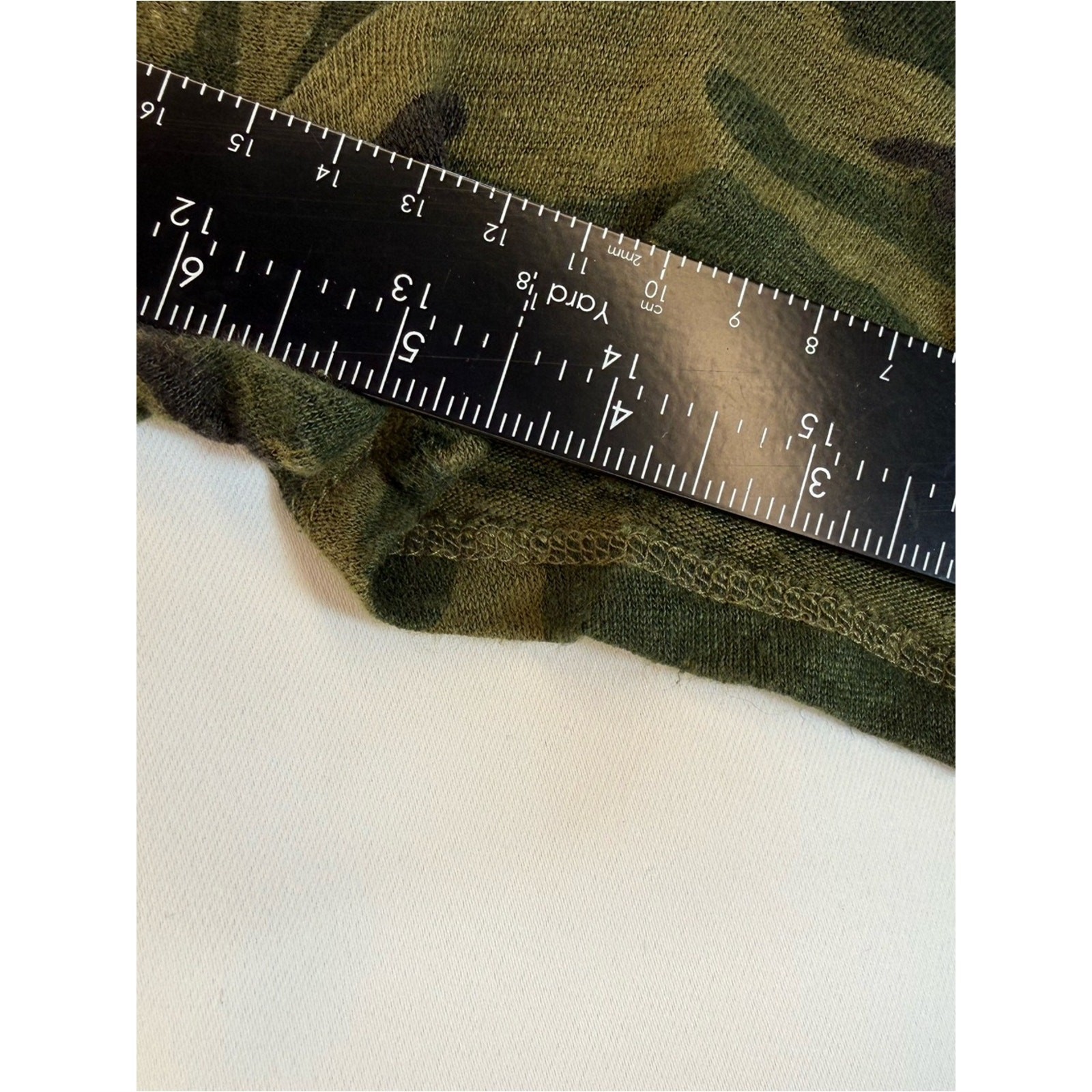 Sanctuary Green Camouflage Short Sleeve Linen Tee