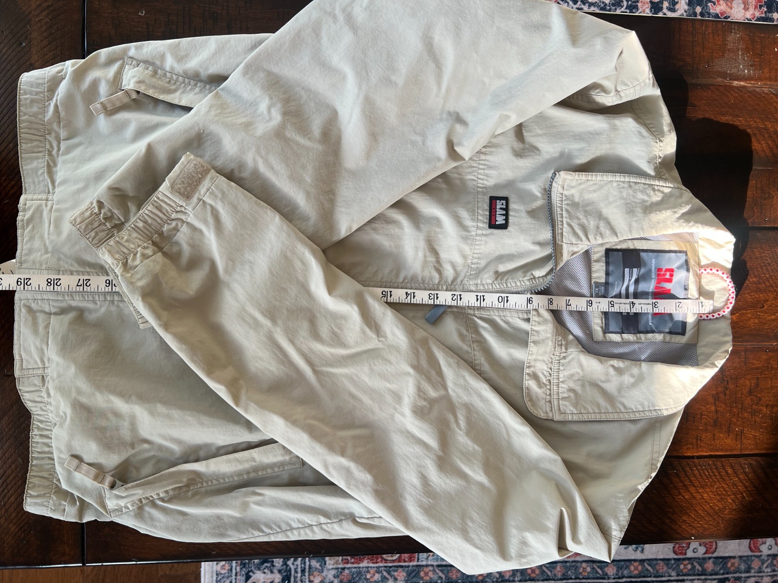 SLAM Sailing Jacket Mens XL Beige Full Zip FIV Official Supplier Mesh Lined