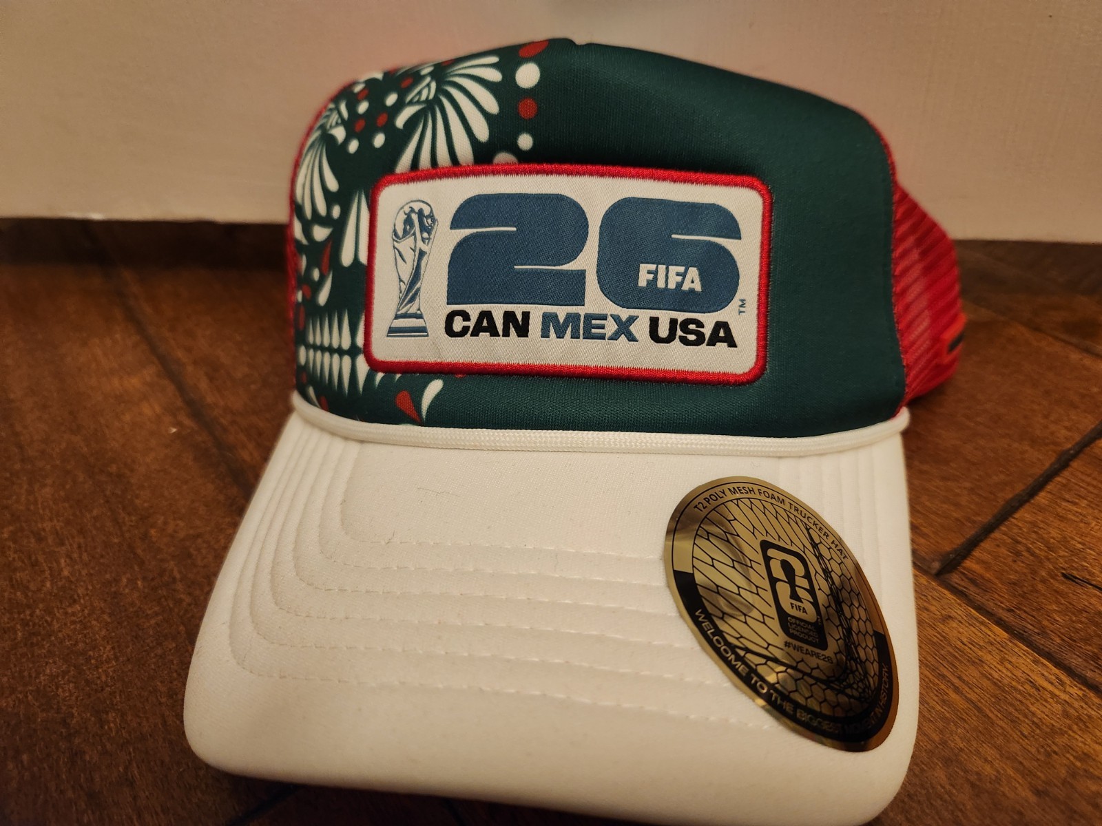 Official 2026 FIFA World Cup Adjustable Green/White/Red hat