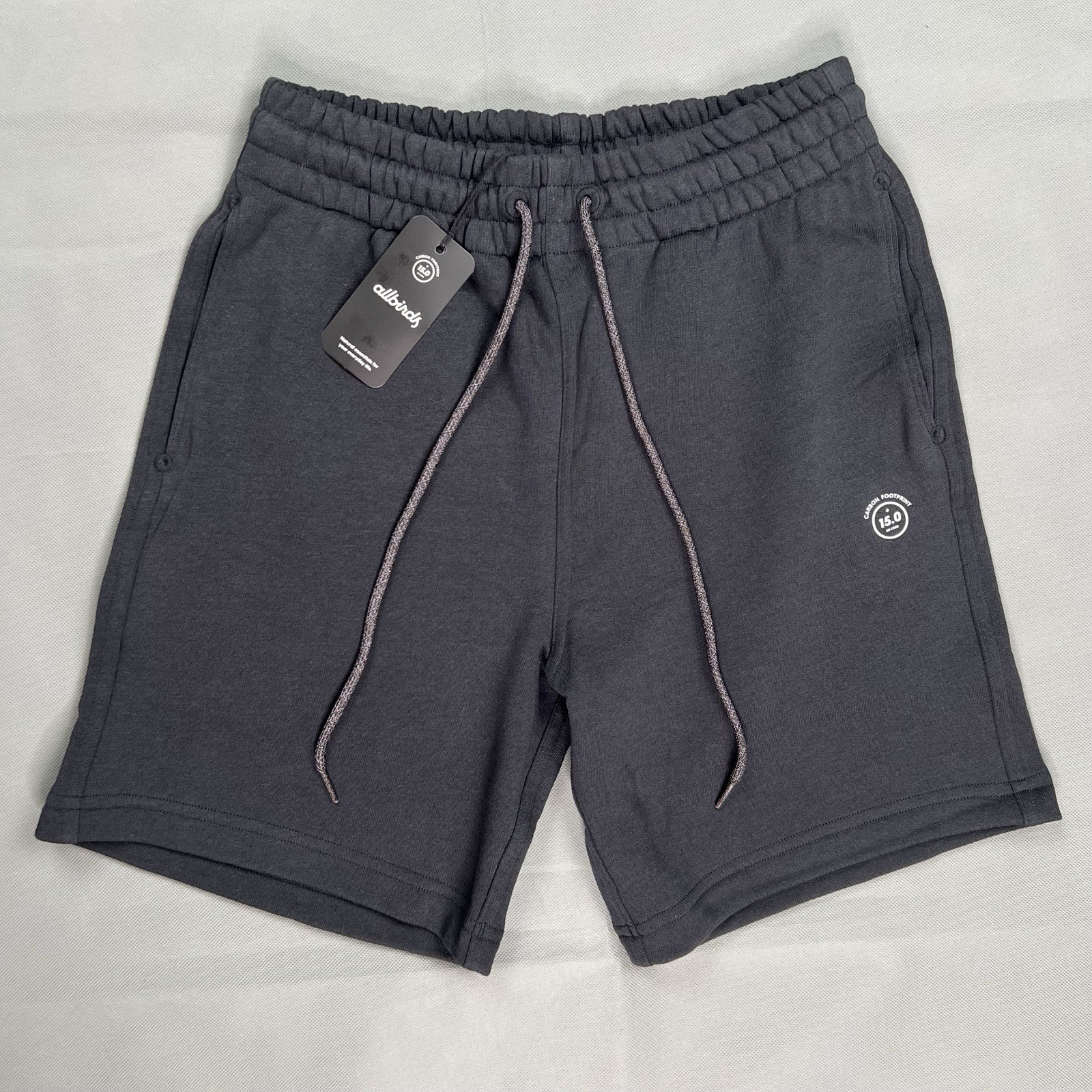 NEW Allbirds R&R Black Sweat Shorts Lounge Drawstring Pockets Casual Size S