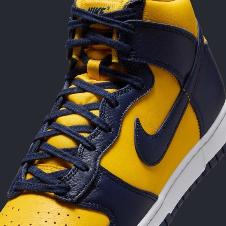 Nike Dunk High Shoes ‘Michigan’ Varsity Maize Midnight Navy HF3143-700 Men’s NEW