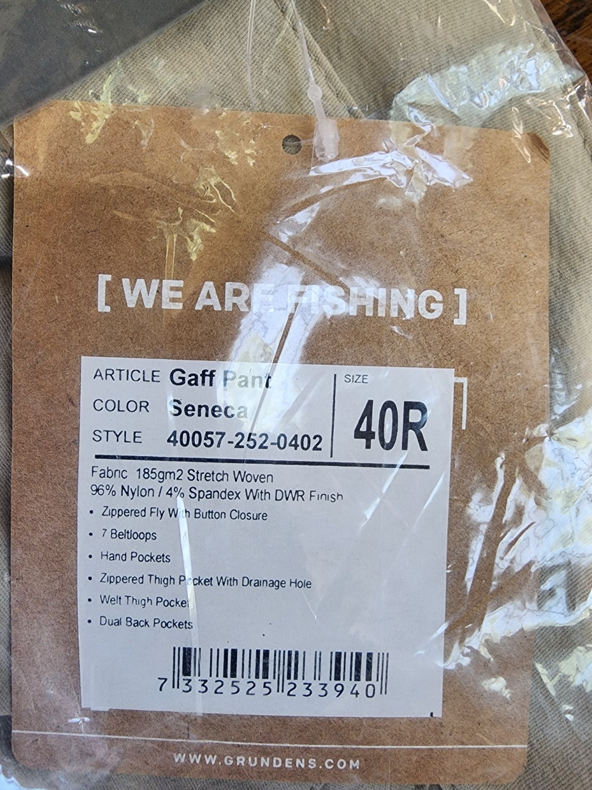 Grundens Gaff Pant in Seneca 40 Seneca color