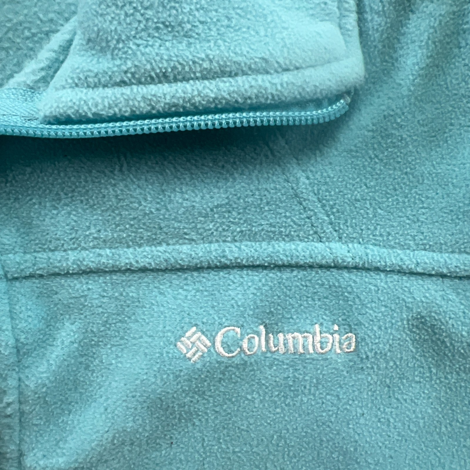 Columbia Fast Trek II Fleece Jacket Womens S Turquoise Hiking Camping Full Zip
