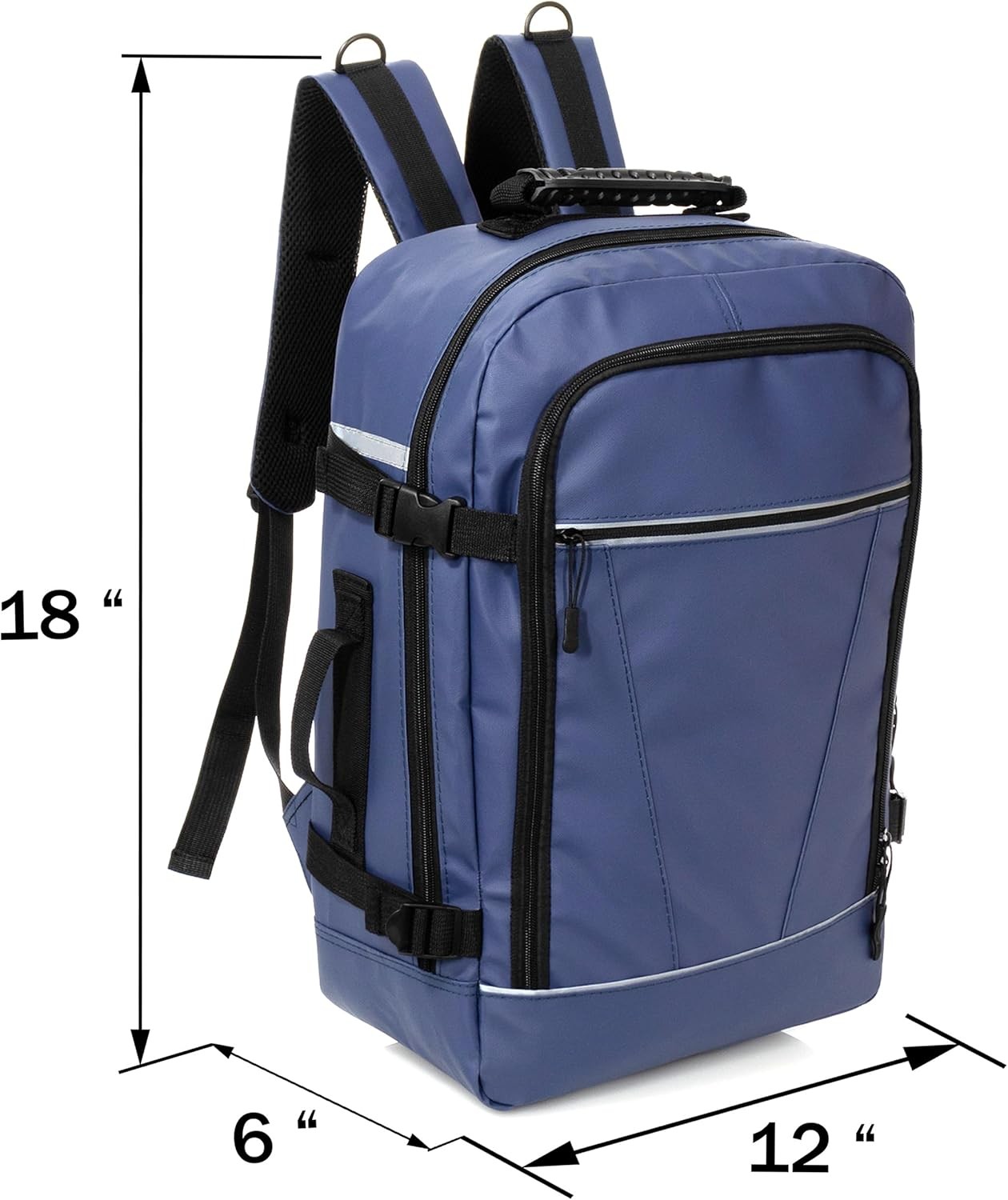 12-Pack 18″ Bulk Deluxe Travel Backpacks (Bookbags) in 3 Assorted Colors
