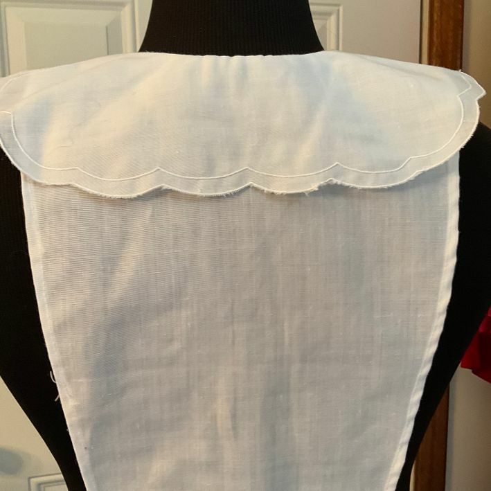 Fashion Front Women’s Collar Bib Front and Back White Poly Blend
