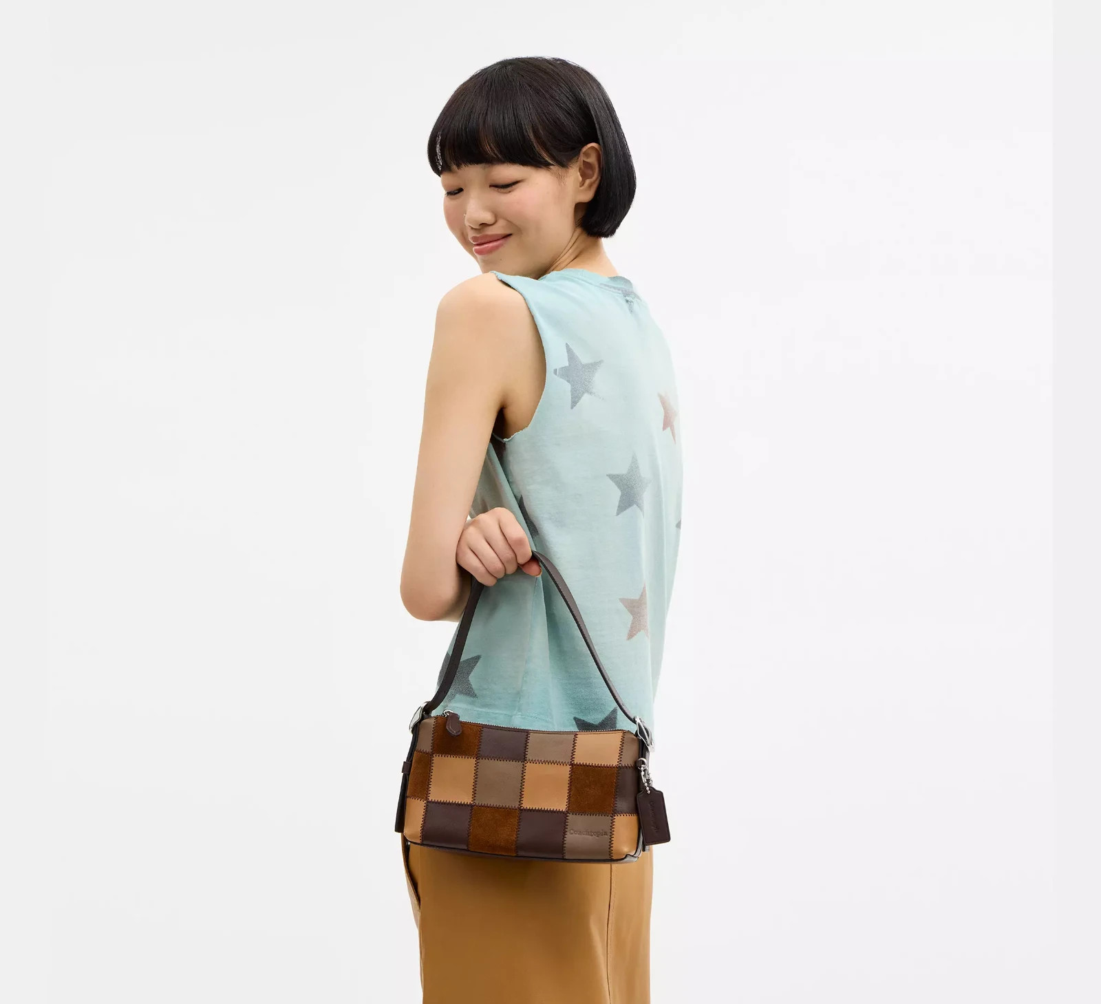 NWT Coach Alter/Ego Small Slouchy Shoulder Bag CFG00-Tan Multi