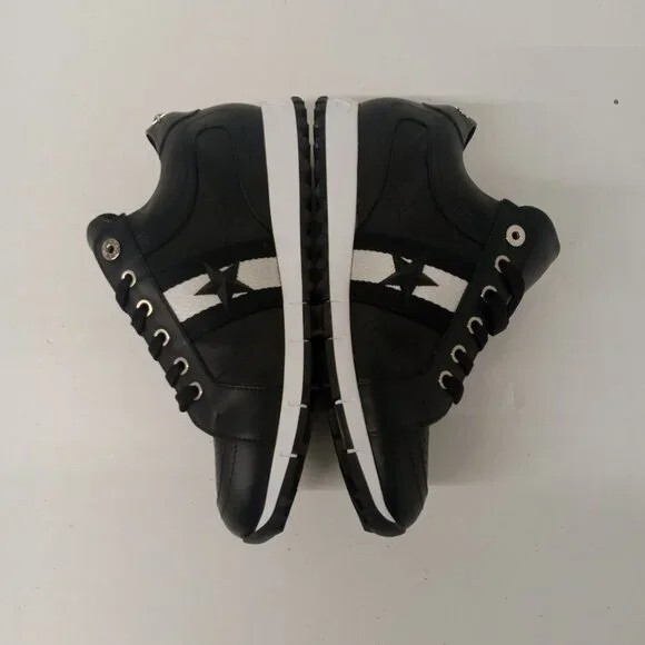 Jimmy Choo Men’s Black and Silver Soft Vacchetta Low Top Sneakers – EU42.5/US9.5