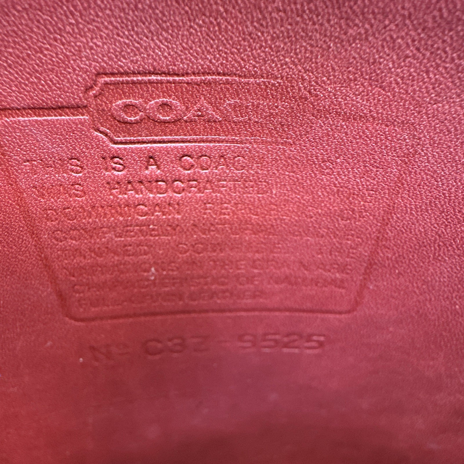 vintage red Coach Stewardess Bag (#9525)