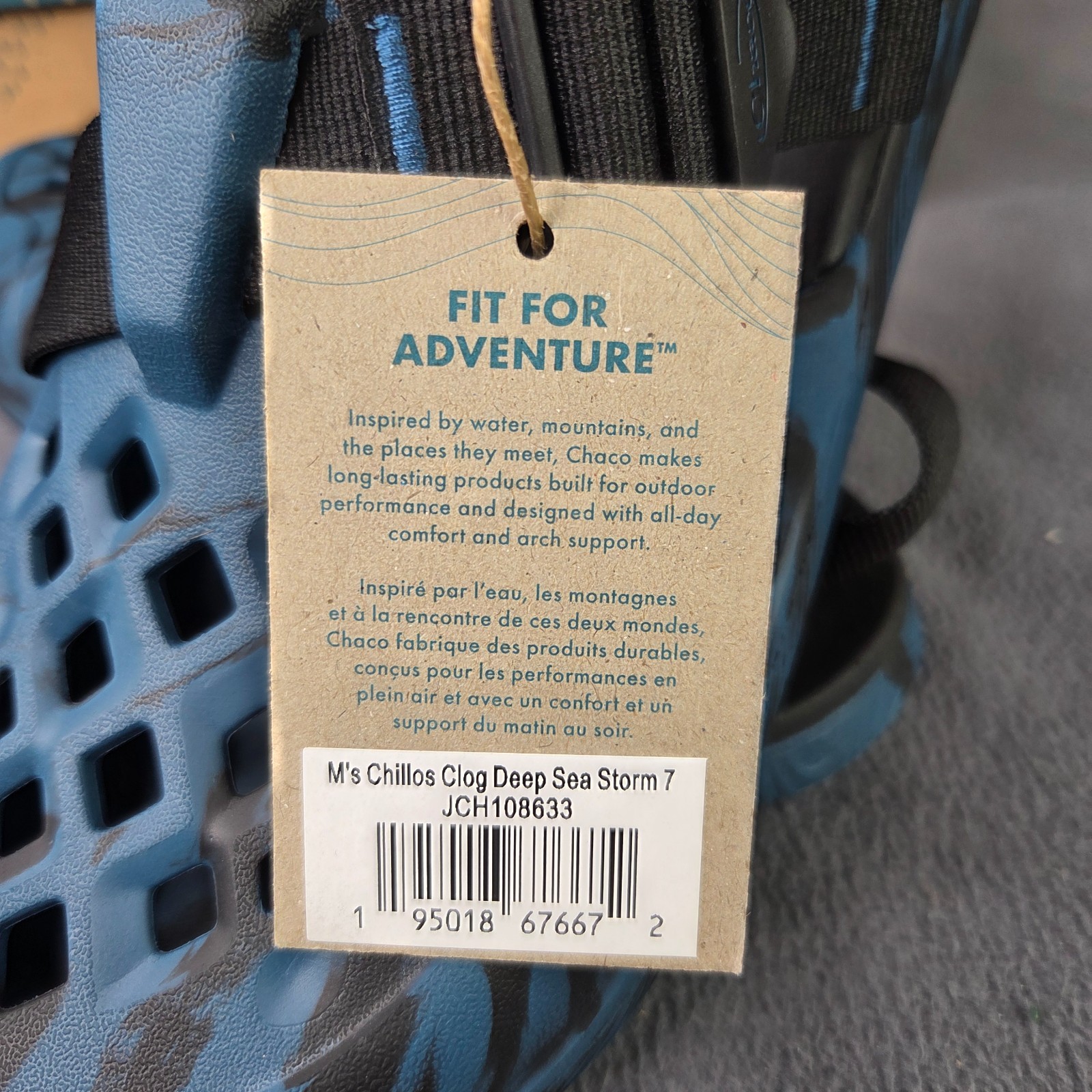 Chaco Shoes Mens Size 7 Blue Black Camo Sandals Performance Water Hiking Outdoor