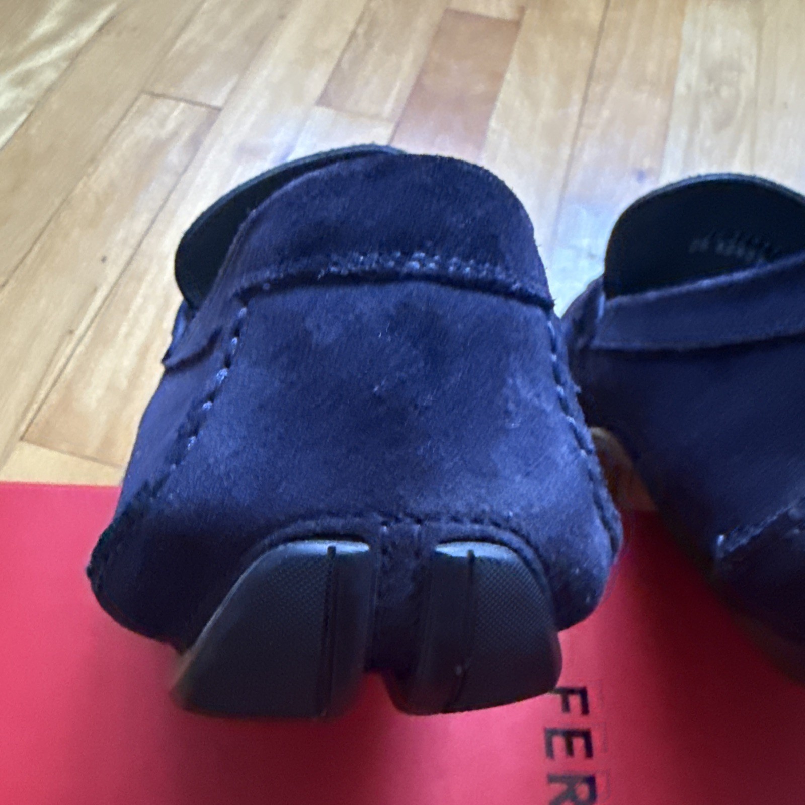 Salvatore Ferragamo Men’s Shoes, Moccasin Dark Blue US Size 12 with box