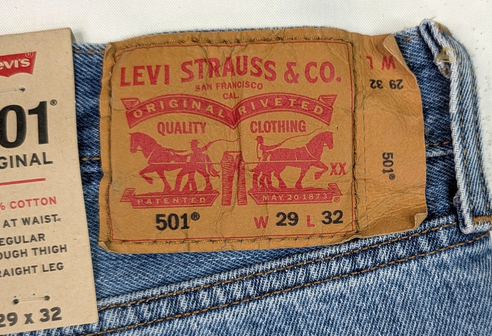 Levi’s 501 Original Men’s Blue Straight Leg Jeans Size 29 x 32
