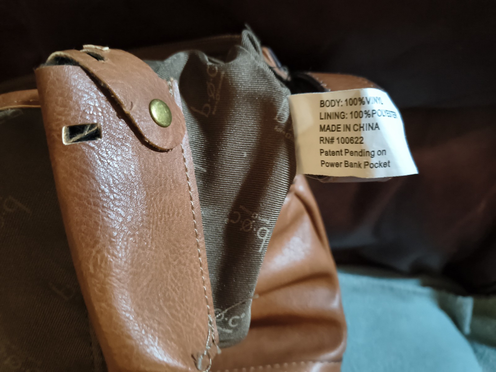 b.o.c Born Concept Brown Shoulder Bag with Buckle Accent, Zipper, Pockets