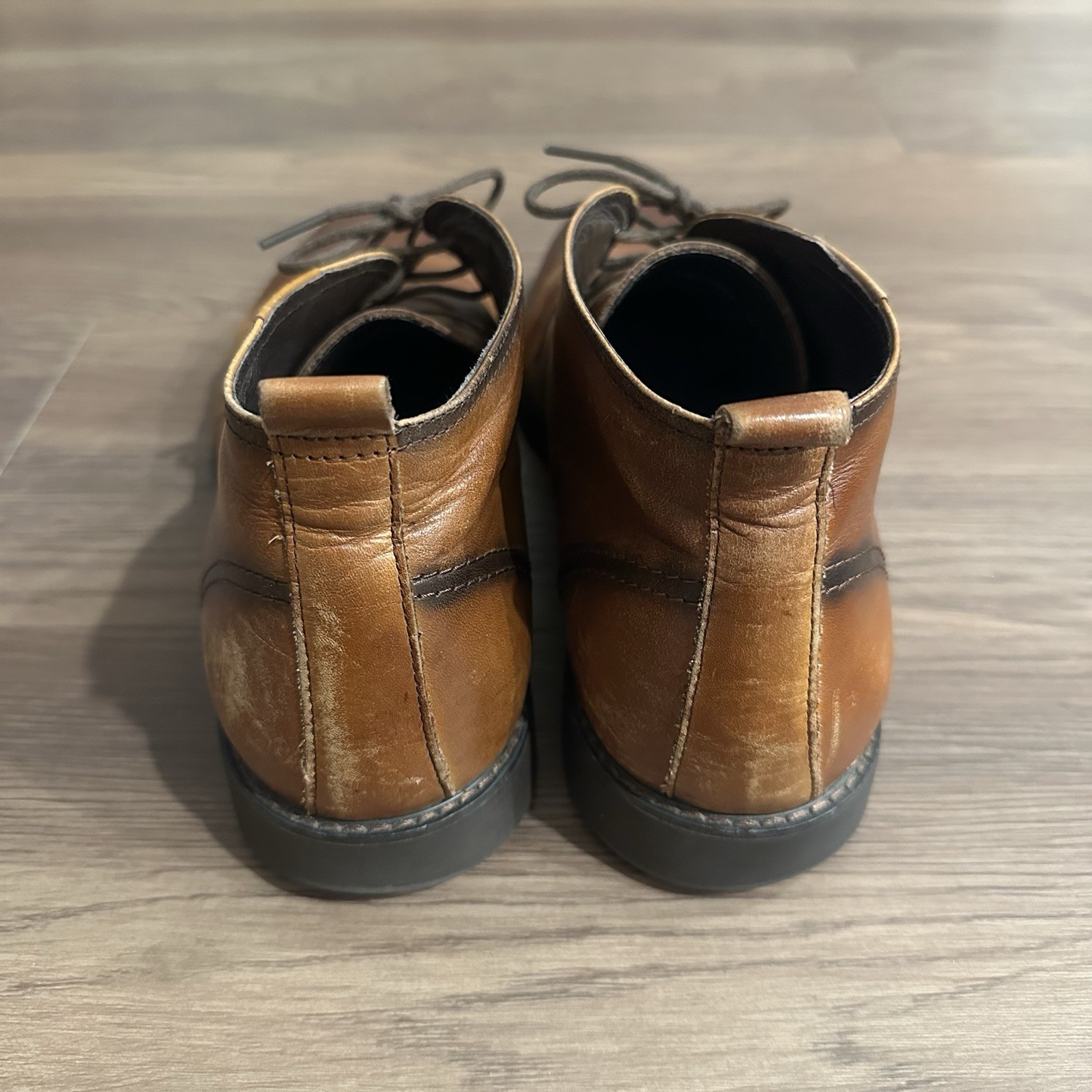 Brown Lace Up Hart Schaffner Marx Chukka Boots/Shoes. Men’s size 10.5