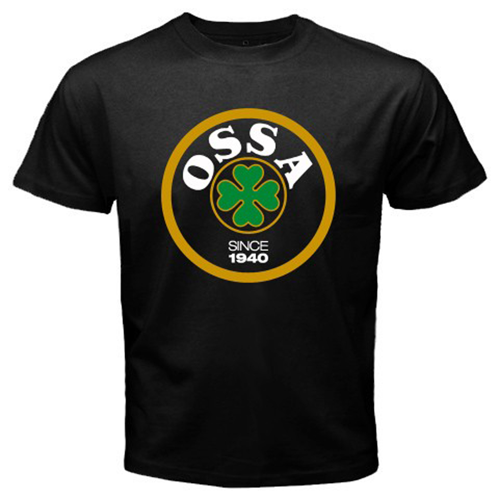 OSSA Classic Retro Motorcycle Men’s Black T-Shirt Size S to 5XL