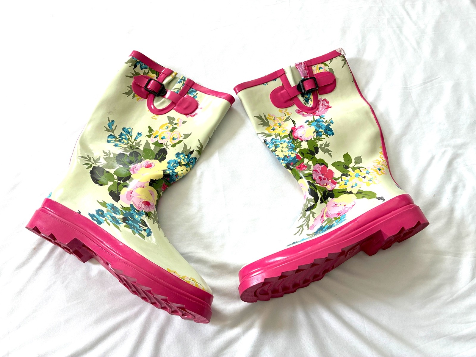 Hopeless Romantic/Victorian Trading Co. Floral Wellies size 10 NEW