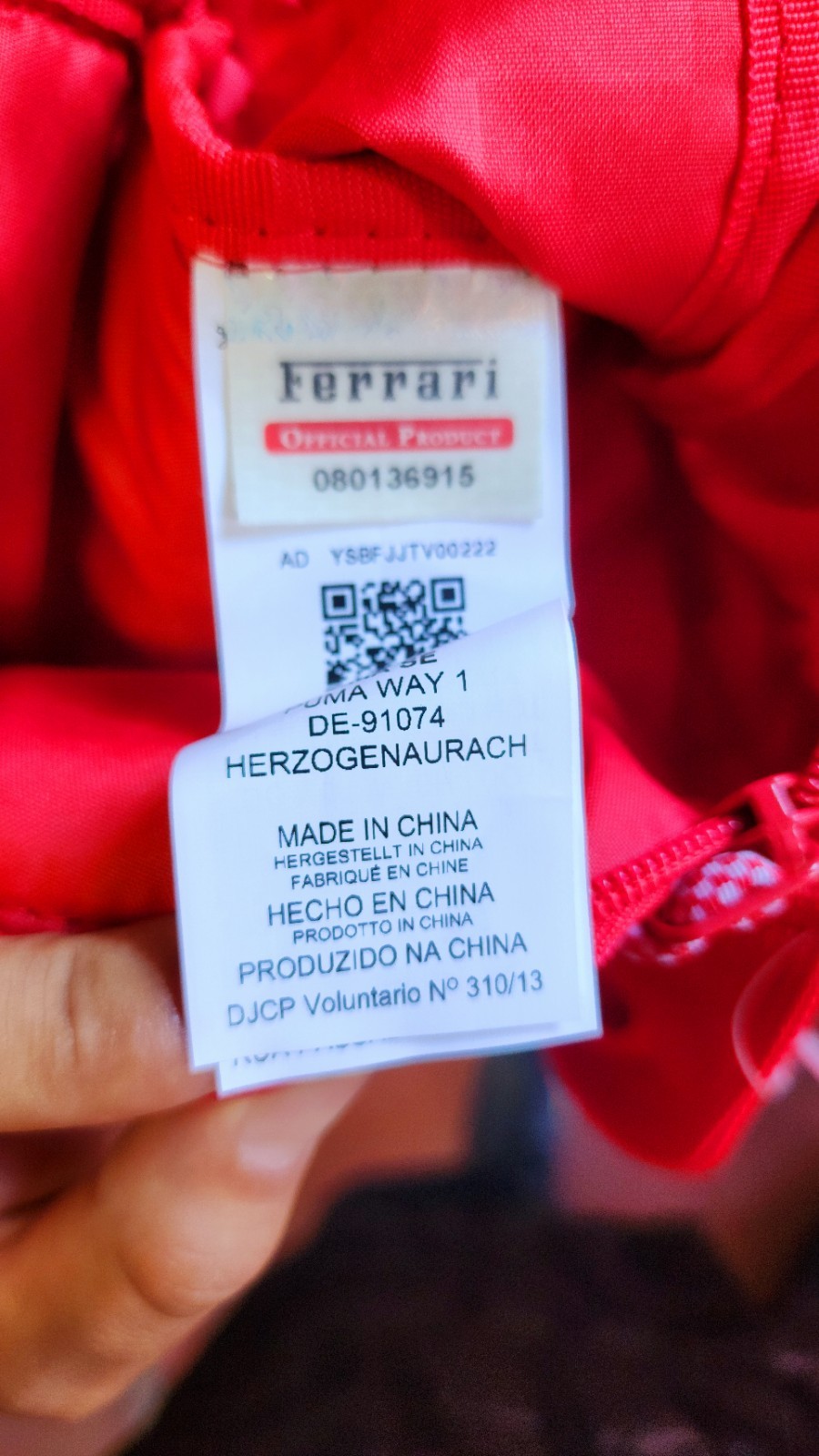 Puma X Scuderia Ferrari Fanwear Portable Shoulder Bag Rosso Corsa/Red