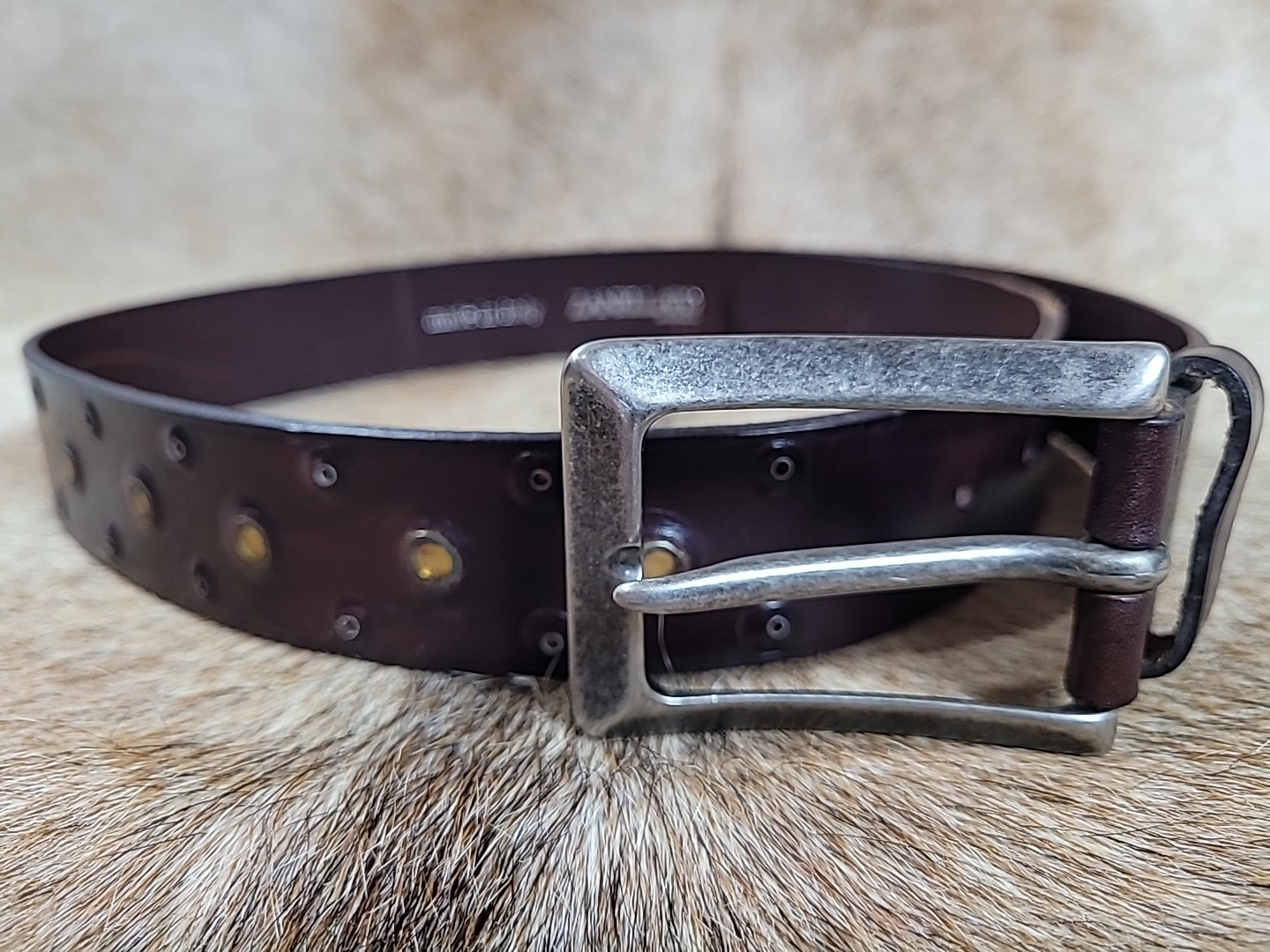 Zanellato Genuine Leather Belt Silver Buckle Made In Italy Size XS