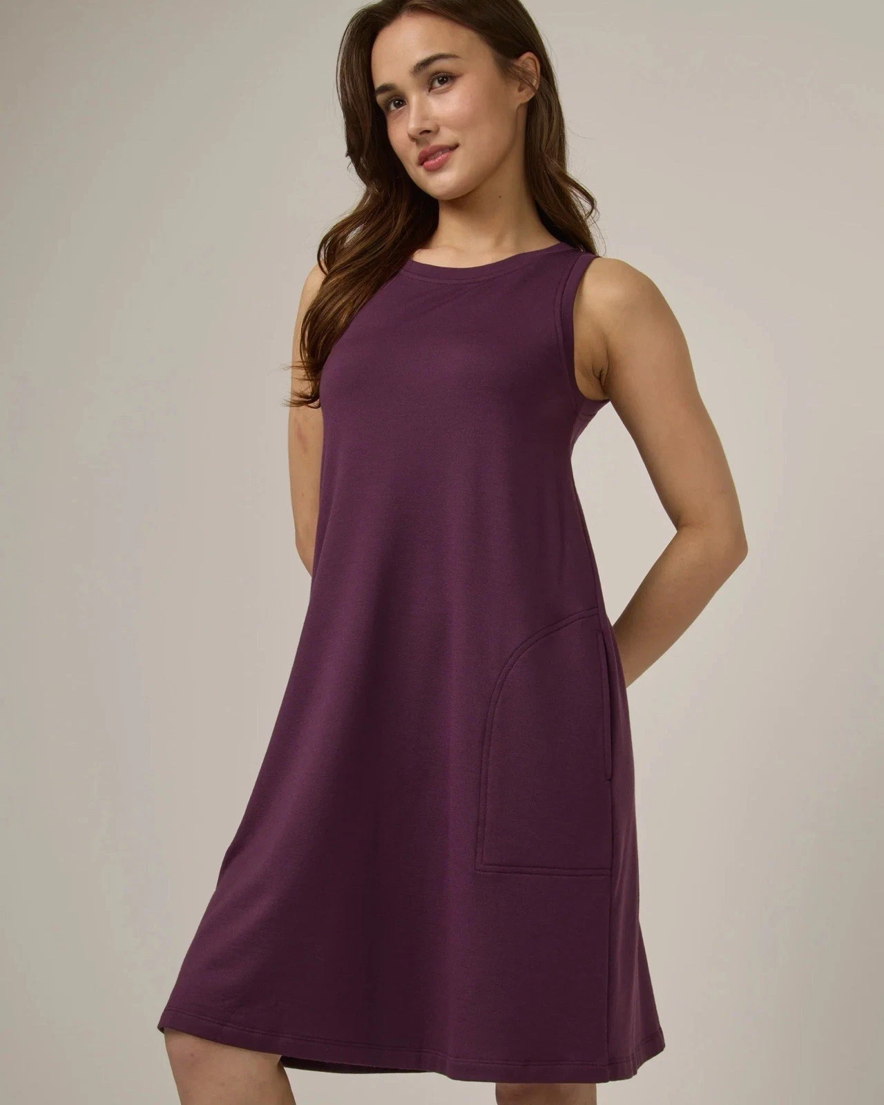 Wool& Sierra Tank Dress Marionberry Size Medium
