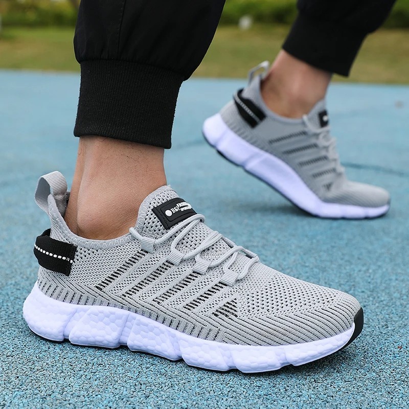 Men’s Breathable Mesh Running Shoes Lightweight Casual Sneakers