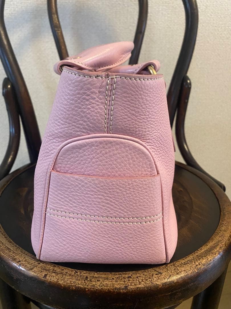 CELINE Boogie Bag Leather Pink Spacious Authentic From Japan