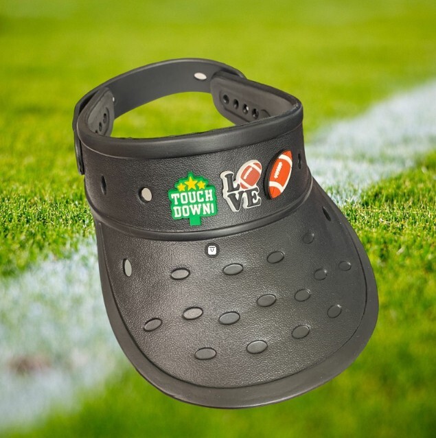 Visor Hat Fits Shoes Charms Floatable Adjustable Lightweight Durable Sun – Black