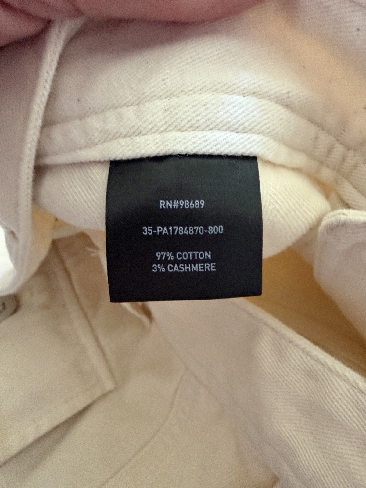 Todd Snyder Cream Cargo Pants Sz 30/30. Box33