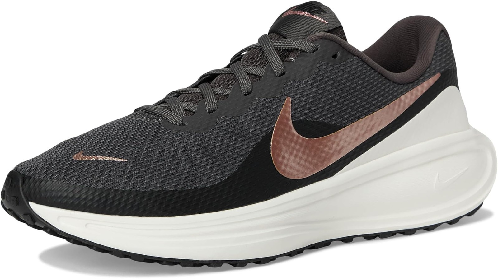 Nike Womens Revolution 8 White/Black/Metallic Gold 5.5 Medium – White/Black/Meta