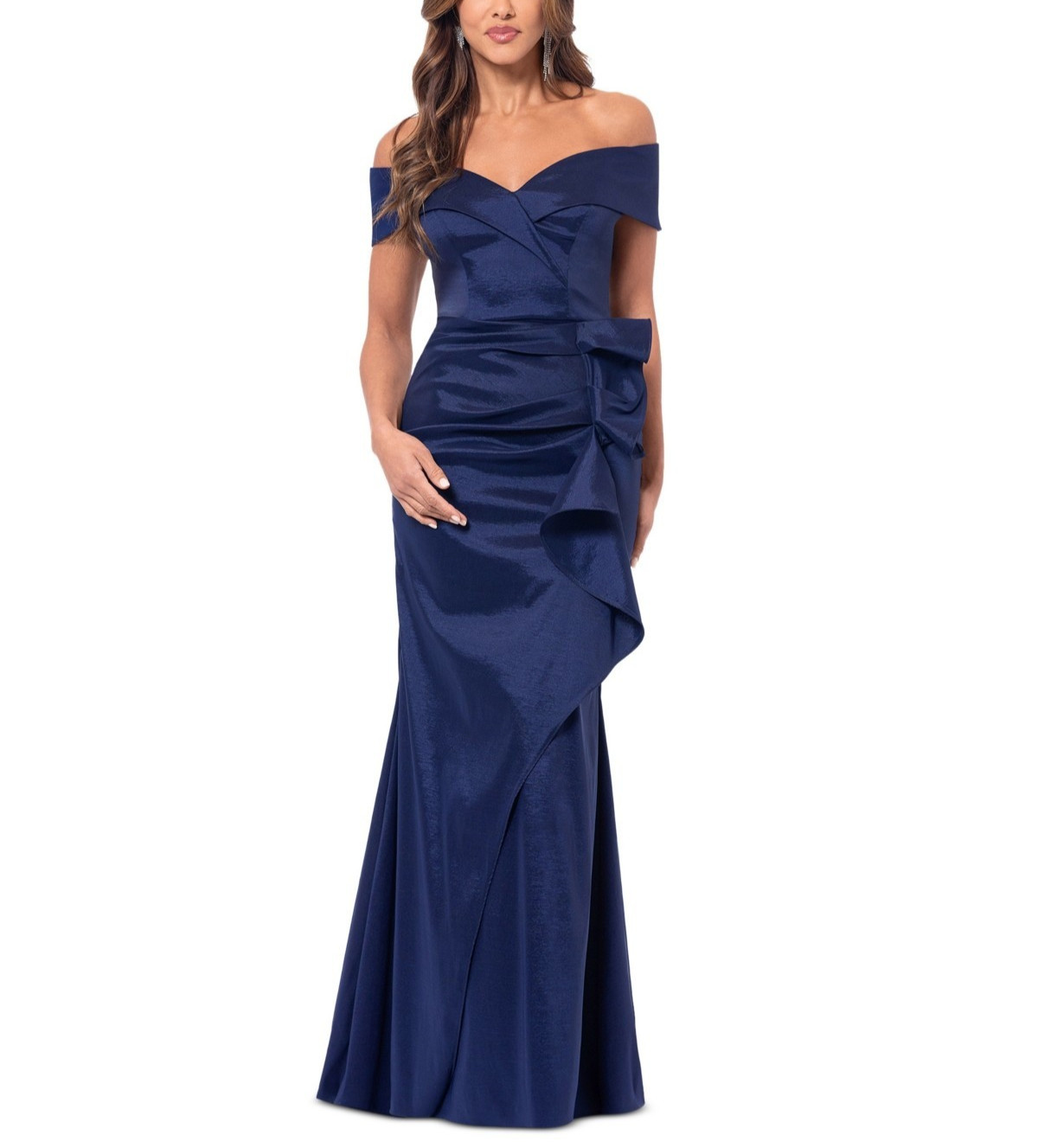 XSCAPE Taffeta Off-The-Shoulder Sweetheart Gown MSRP $299 Size 8 # 10A 3151 Blm