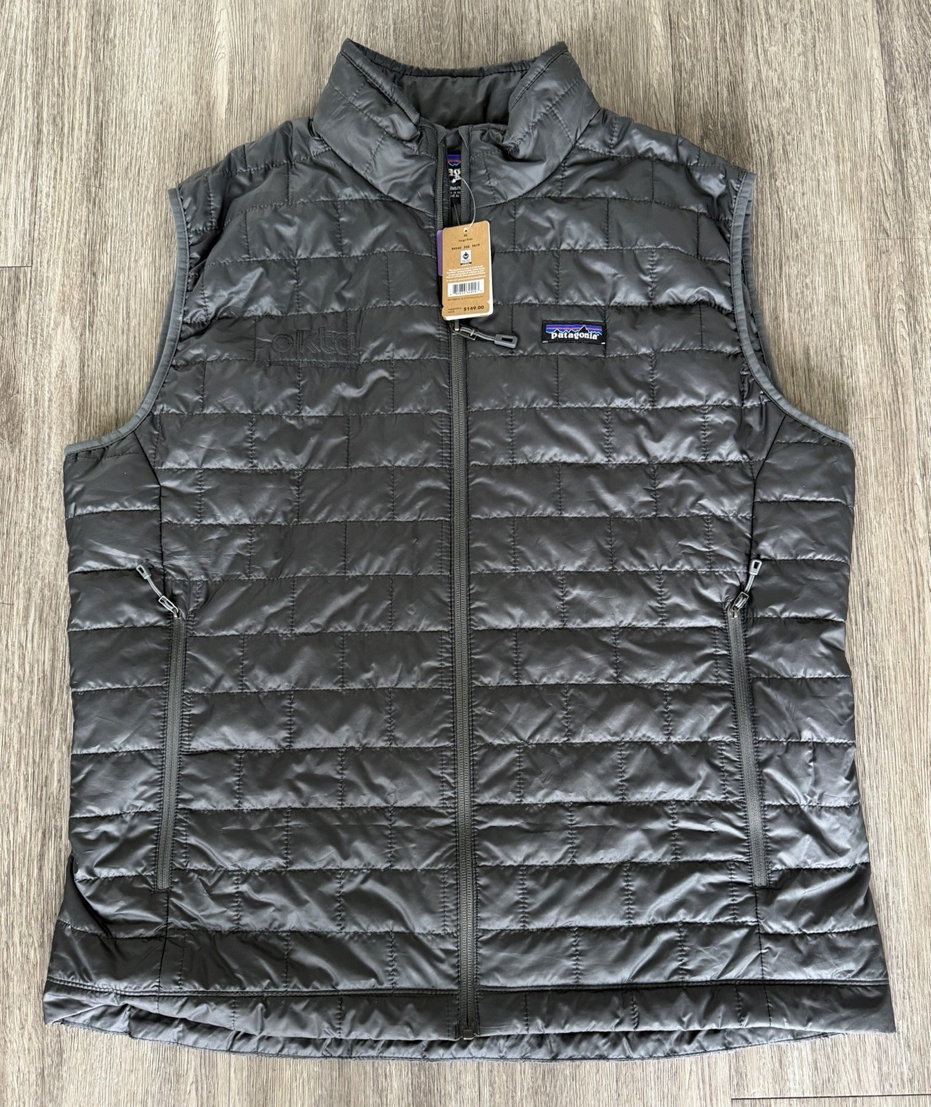 New W Tags! Patagonia Nano Puff Vest Mens XL (Womens XXL) Gray Puffer Jacket