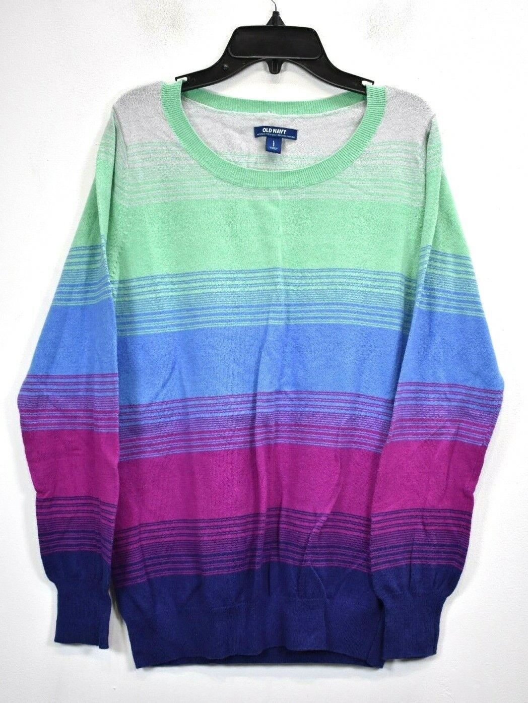 Old Navy Womens Multicolour Round Neck Set-in Sleeve Knit Pullover Sweater L